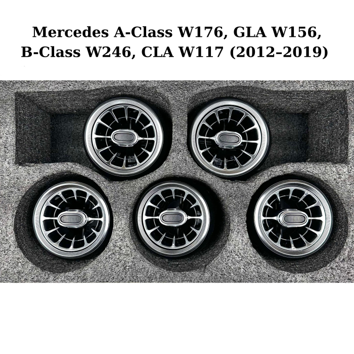 Grile Ventilație cu Lumină Ambientală 64 Culori pentru Mercedes A-Class W176, GLA W156, B-Class W246, CLA W117 (2012–2019) [2]