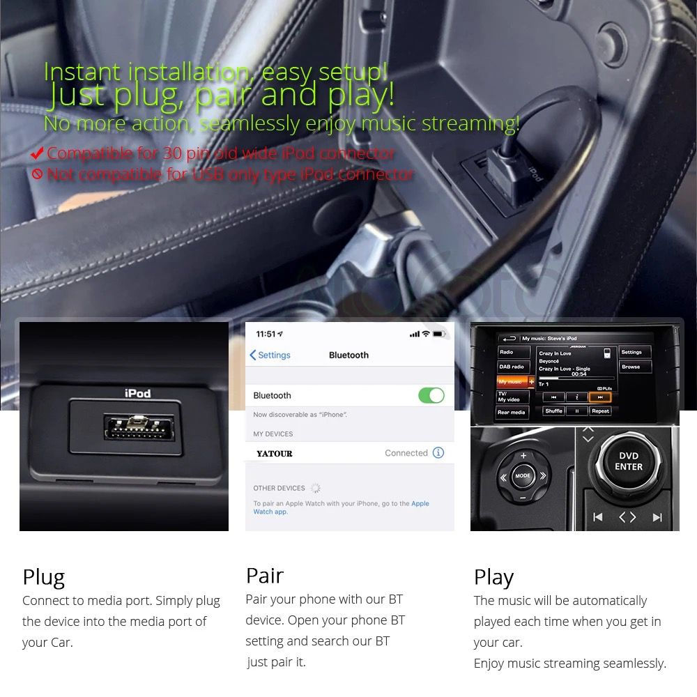 Interfață Bluetooth 5.0 Yatour YT-CBT100-LR – Adaptor Audio pentru Land Rover, Range Rover, Jaguar [8]