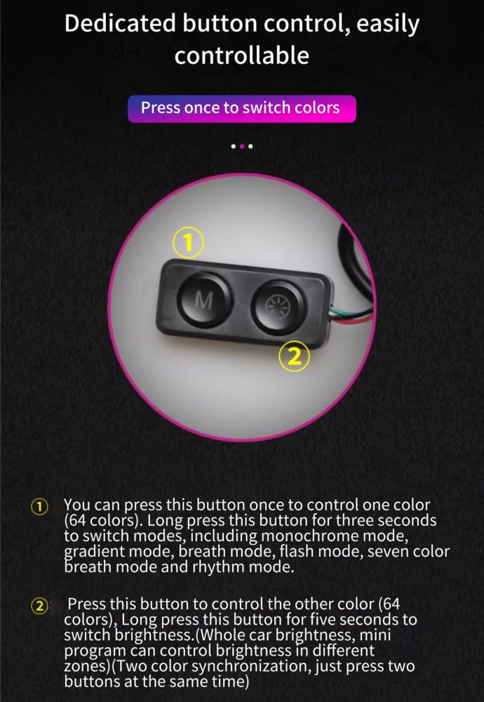 Kit Lumini Ambientale 18 în 1 Symphony – Control Bluetooth pentru Mașină [7]