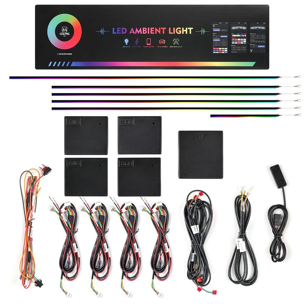 Kit Lumini Ambientale 18 în 1 Symphony – Control Bluetooth pentru Mașină [4]