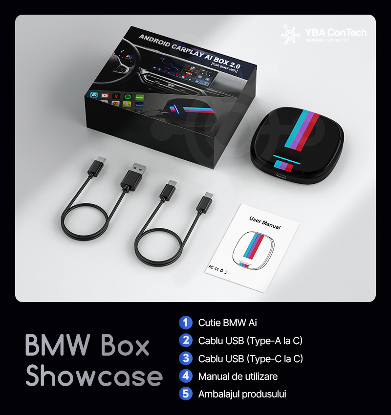 Modul Android box versiune 13.0 pentru BMW pentru redare video, youtube, netflix  Carplay, Android Auto TV [9]