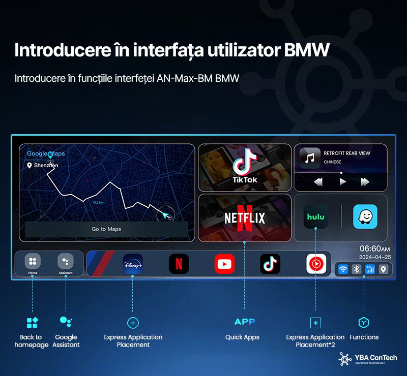 Modul Android box versiune 13.0 pentru BMW pentru redare video, youtube, netflix  Carplay, Android Auto TV [4]