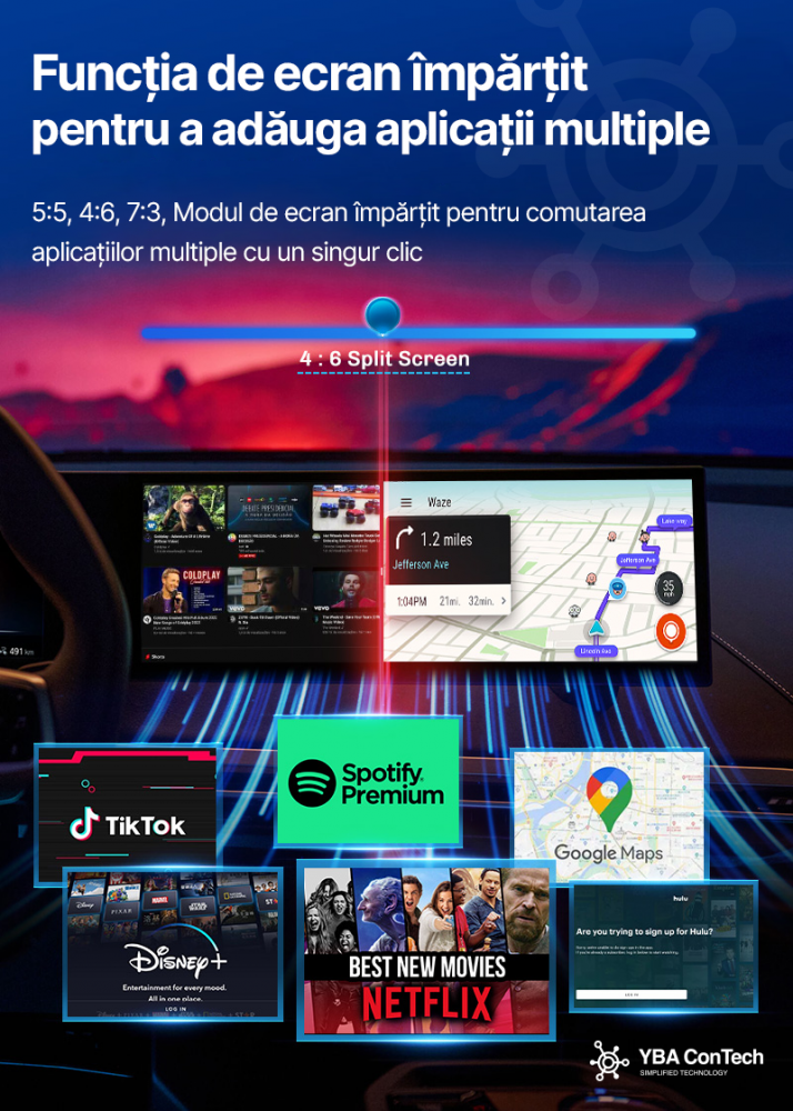 Modul Android box versiune 13.0 pentru BMW pentru redare video, youtube, netflix  Carplay, Android Auto TV [2]