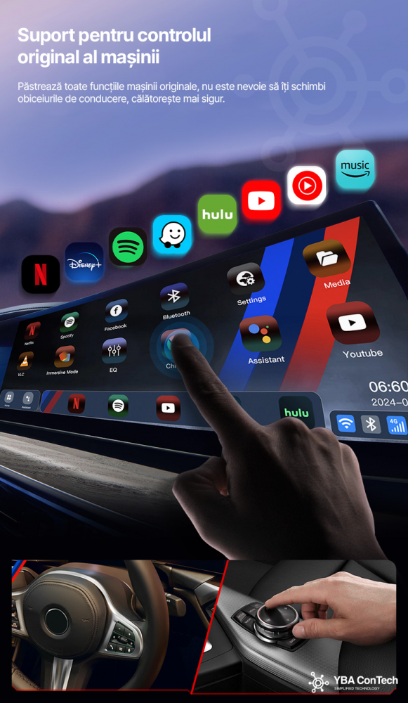 Modul Android box versiune 13.0 pentru BMW pentru redare video, youtube, netflix  Carplay, Android Auto TV [5]