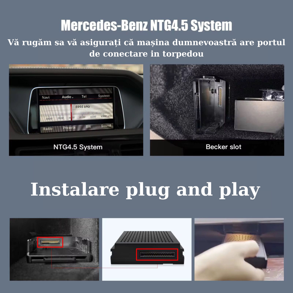 Modul carplay / Android auto Mercedes Benz A B C E CLA GLA GLK ML Sprinter Vito system NTG4.5 [3]