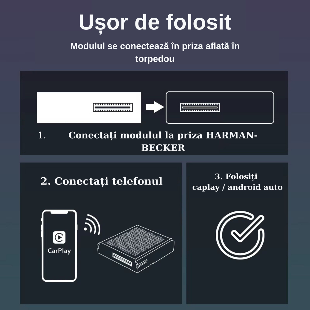 Modul carplay / Android auto Mercedes Benz A B C E CLA GLA GLK ML Sprinter Vito system NTG4.5 [5]