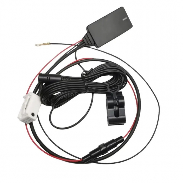 Modul Bluetooth 5.0 pentru muzica si apeluri , compatibil Mercedes-Benz, mufă 12 pini, AUX IN activ, Negru, 12V DC [2]