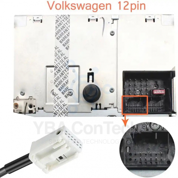 Modul Bluetooth audio 5.0, 12 pini AUX IN pentru muzică, compatibil cu VW, Audi, Skoda, SEAT – RCD 310, RCD 510, RNS 510, Audi Symphony, Bolero [3]