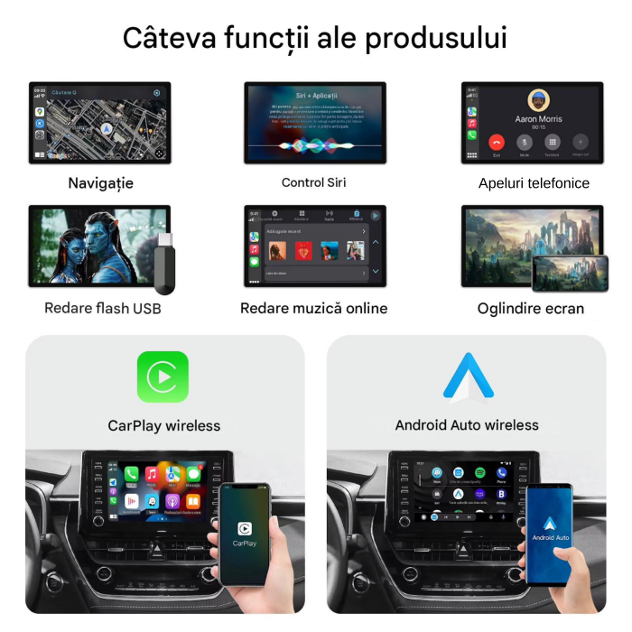Modul Wireless Apple CarPlay și Android Auto pentru Toyota Touch 2 / Entune 2.0 [3]