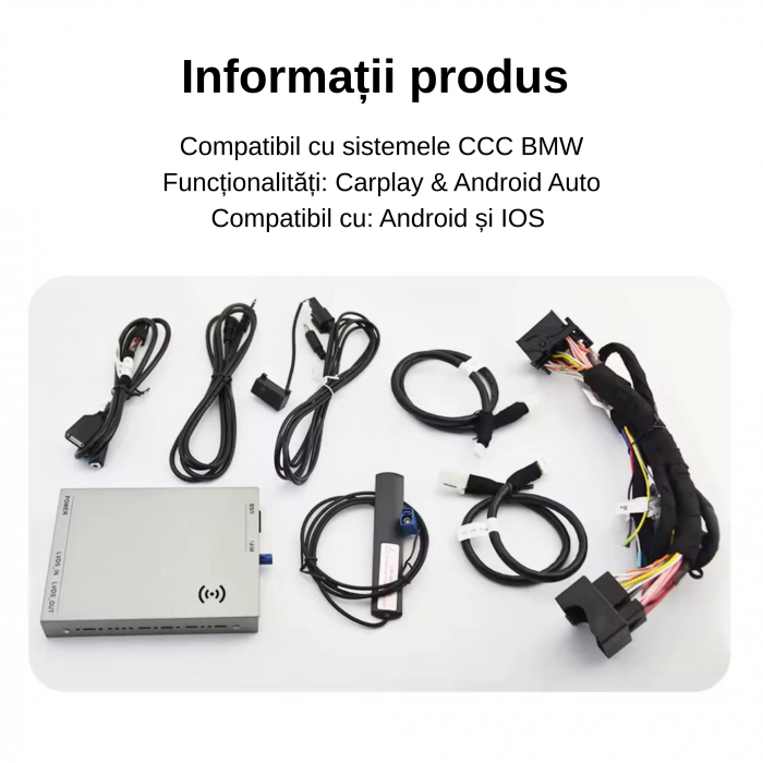 Modul Wireless CarPlay și Android Auto Compatibil BMW iDrive CCC – Plug & Play [6]