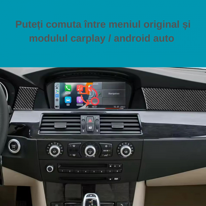 Modul Wireless CarPlay și Android Auto Compatibil BMW iDrive CCC – Plug & Play [8]