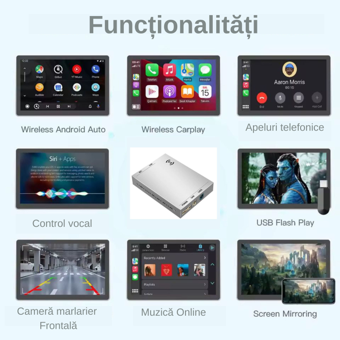Modul Wireless Apple CarPlay și Android Auto pentru VW, Skoda, – Plug & Play, Compatibil OEM MIB / MIB2 [5]