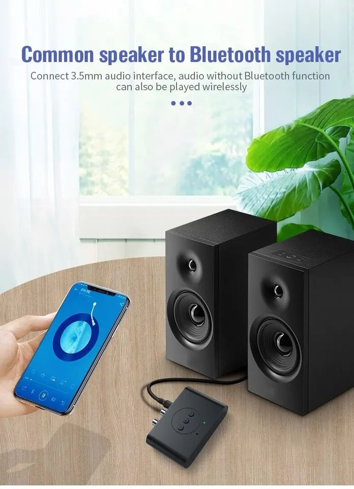 Receptor Bluetooth 5.2 pentru muzica BLS-B21  NFC RCA USB 3.5mm Auto 5V DC  Negru [7]