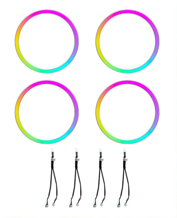 Set 4 Inele LED Symphony pentru Boxe – 14 cm, 64 Culori [3]