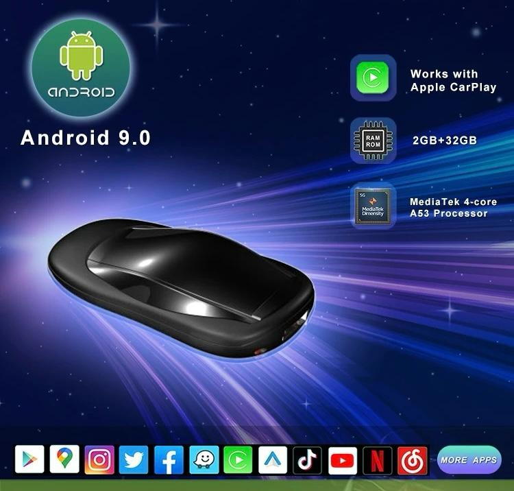 Smart Box Auto Android Wireless CarPlay & Android Auto - Oglindire Ecran, YouTube, Netflix - Plug & Play [2]