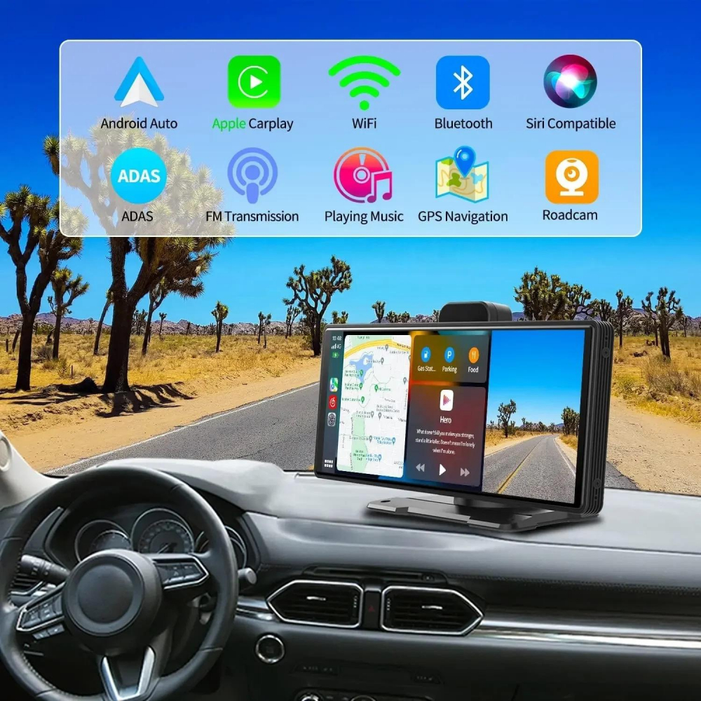 Tableta carplay andoid auto 10,26 inchi cu camera trafic  si camera mansarier compatibila cu IOS si android [4]