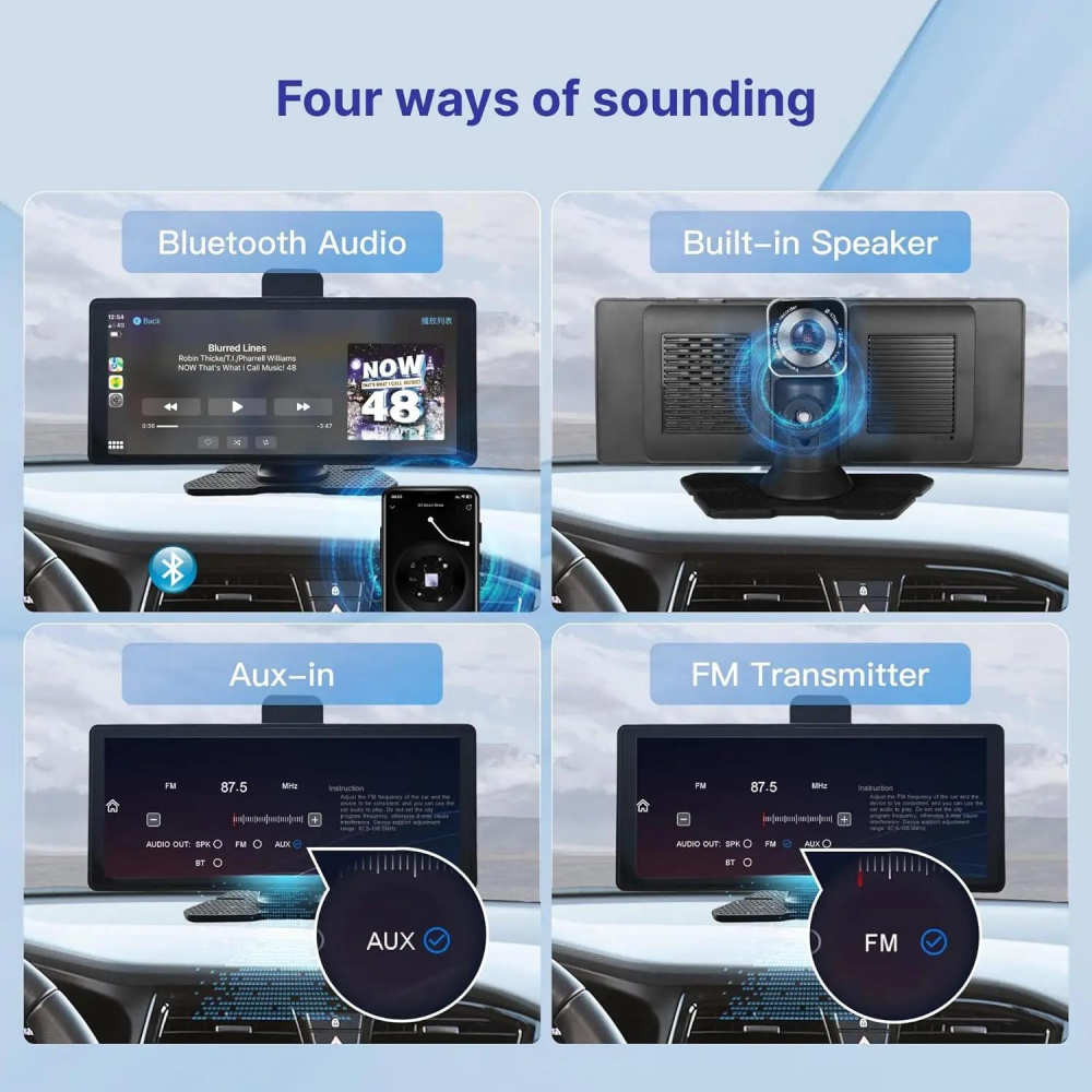Tableta carplay andoid auto 10,26 inchi cu camera trafic  si camera mansarier compatibila cu IOS si android [5]
