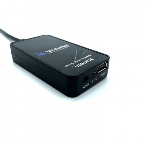 Adaptor audio Aux in USB 8 pini compatibil cu Volkswagen Skoda Seat Audi 12 V DC Negru [2]