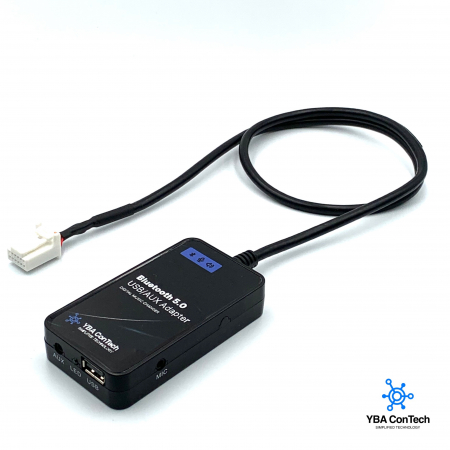 Toyota - Adaptor Bluetooth 5.0 USB AUX IN,  pentru muzica si apeluri  12 pini Toyota