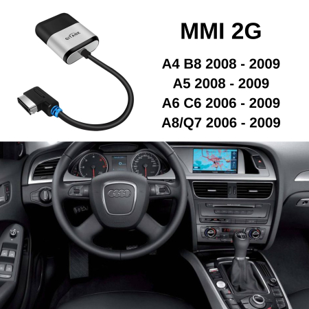 Adaptor Bluetooth GITANK 300 2G pentru Audi A4, A5, A6 A8, Q7 (2006–2009) cu interfață AMI, MMI 2G [1]