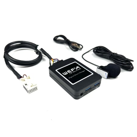 Adaptor Bluetooth WEFA  5.0 cu Microfon, USB și AUX-IN –Volkswagen, Skoda, Audi, Seat, Caliate audio  CD, MP3, FLAC, Plug and play [1]