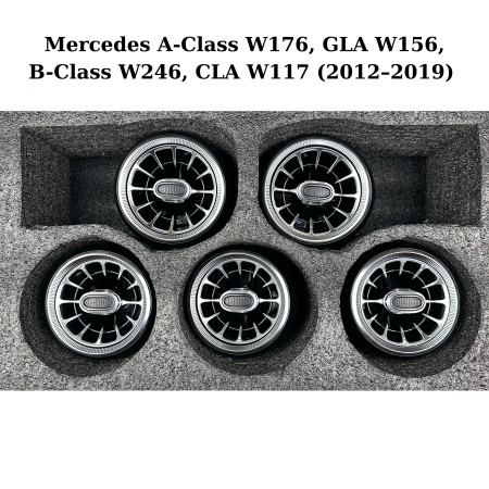 Grile Ventilație cu Lumină Ambientală 64 Culori pentru Mercedes A-Class W176, GLA W156, B-Class W246, CLA W117 (2012–2019) [1]