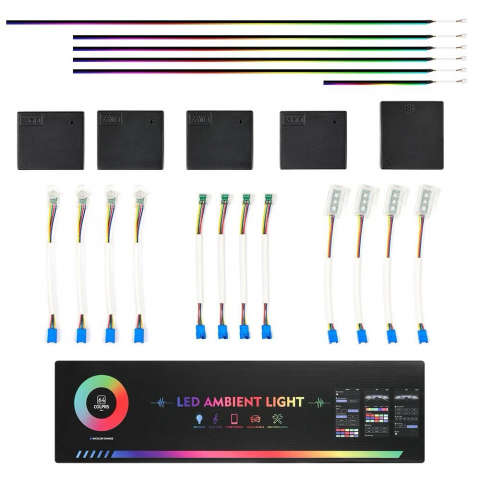 Lumini Ambientale - Kit Lumini Ambientale 18 în 1 Symphony – Control Bluetooth pentru Mașină