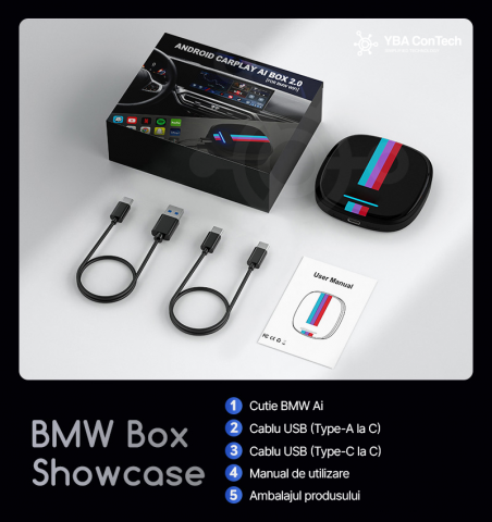 Modul Android box versiune 13.0 pentru BMW pentru redare video, youtube, netflix  Carplay, Android Auto TV [8]