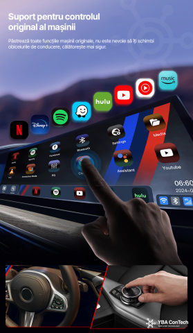 Modul Android box versiune 13.0 pentru BMW pentru redare video, youtube, netflix  Carplay, Android Auto TV [4]