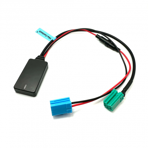 Renault - Modul Bluetooth 5.0 pentru muzica MP3, 6 si 8 pini Aux In Renault Clio, Espace, Kango, Laguna, Megane, Scenic, Trafic, Twingo,  Modus 2005-2011 12 V DC Negru