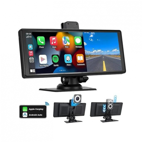 Tableta carplay andoid auto 10,26 inchi cu camera trafic  si camera mansarier compatibila cu IOS si android [0]