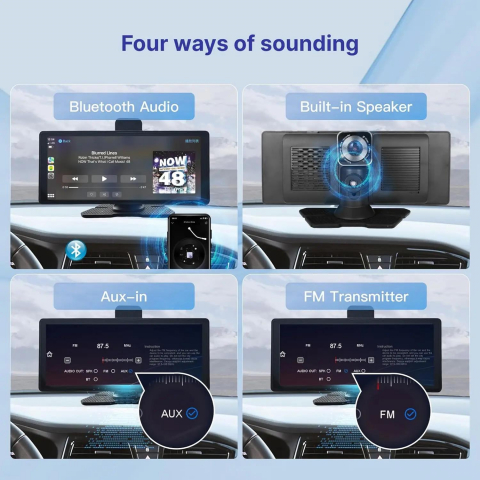 Tableta carplay andoid auto 10,26 inchi cu camera trafic  si camera mansarier compatibila cu IOS si android [4]