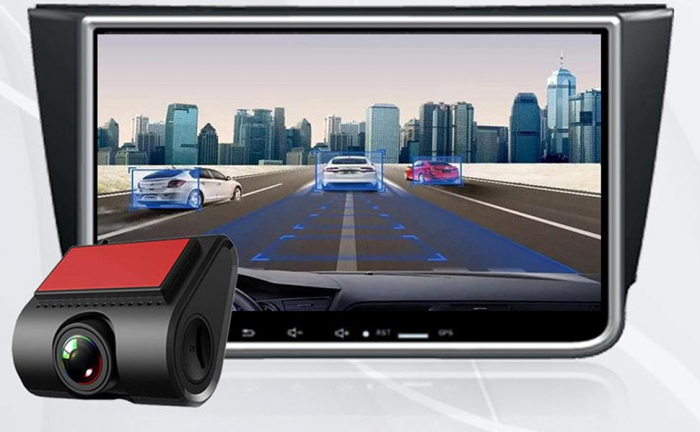Cameră Auto Față-Spate Inteligranta 1080p USB cu Sistem ADAS și unghi larg 140° [12]