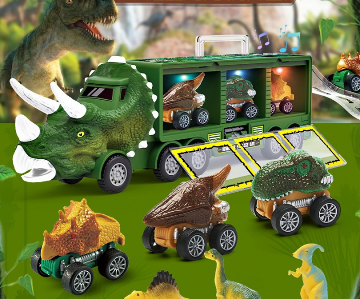 Camion cu dinozauri de jucarie pentru copii [8]