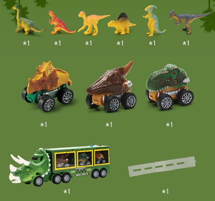 Camion cu dinozauri de jucarie pentru copii [6]