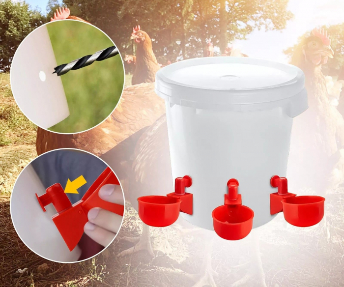 set furnizare apa pentru pasari de curte gaini, gaste, rate [7]