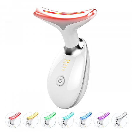 Toate Produsele - Aparat de masaj pentru față și gât — Lifting, vibrații, încălzire și lumină LED 7 culori
