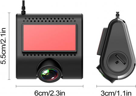 Cameră Auto Față-Spate Inteligranta 1080p USB cu Sistem ADAS și unghi larg 140° [1]