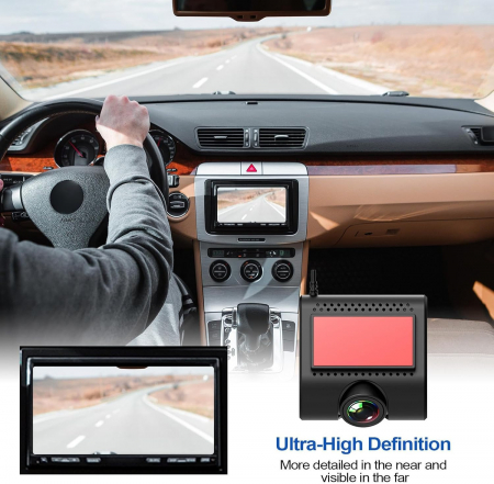 Cameră Auto Față-Spate Inteligranta 1080p USB cu Sistem ADAS și unghi larg 140° [5]