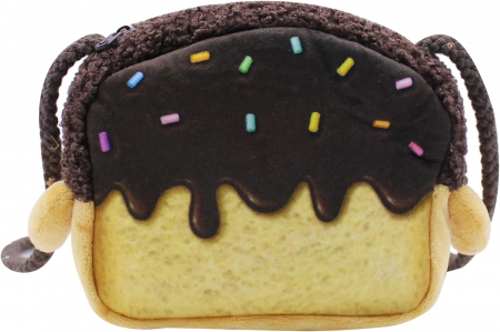 Geanta din plus, de umar, forma toast fericit, 14 x 14 cm [4]