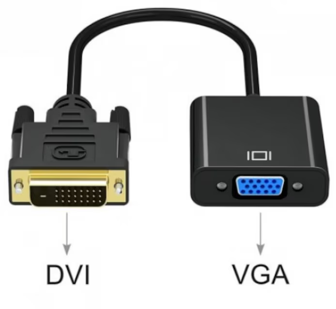 Cablu adaptor, convertor DVI-D 24+1-VGA, 0.2m, tata-mama [2]