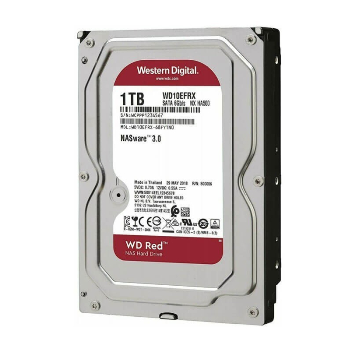 Hard Disk Western Digital RED WD10EFRX, 1TB SATA3 6GB/S, 5.4K RPM, 64MB Cache [2]
