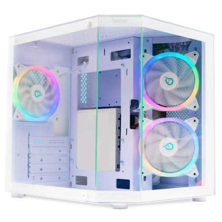 Carcase - CARCASA SPACER – GAMING SPCS-GC-AQUARIUM-WH