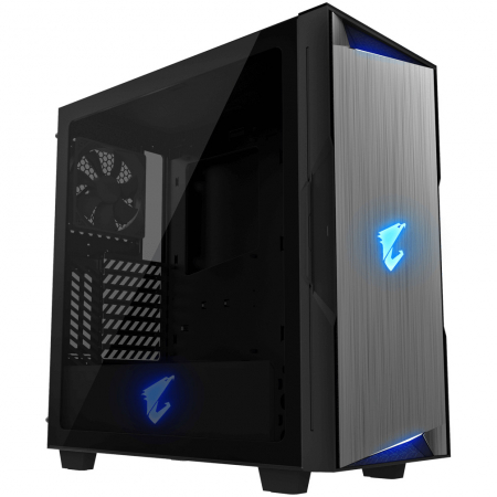 Carcasa Gigabyte AORUS C300 GLASS, Mid-Tower, fara sursa, ATX, Black Carcase - Carcasa Gigabyte AORUS C300 GLASS, Mid-Tower, fara sursa, ATX, Black