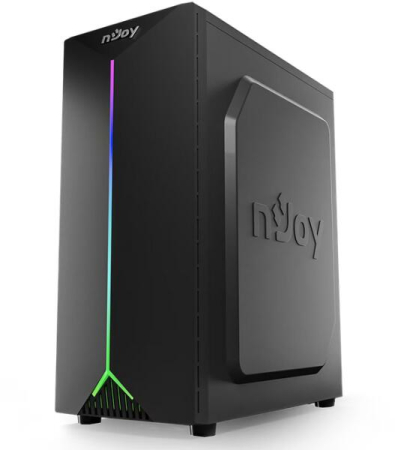 Carcasa nJoy Anil, RGB, Middle Tower, ATX, fara sursa, Black Carcase - Carcasa nJoy Anil, RGB, Middle Tower, ATX, fara sursa, Black