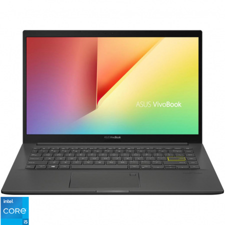 Laptop / Notebook  NOI - Laptop ultraportabil ASUS VivoBook 14 K413EA cu procesor Intel® Core™ i5-1135G7, 14" Full HD, 8GB, SSD 512GB, Intel Iris Xᵉ Graphics, No OS, Indie Black