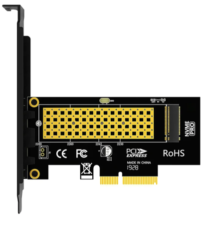 Adaptoare Desktop - Placă adaptor JEYI M.2 NVME SSD la PCIe 4.0 x1, placă de expansiune 2280 SSD PCIE X1 pentru PC desktop, PCI-E GEN4 16Gbps viteză completă SK1