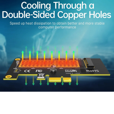 Placă adaptor JEYI M.2 NVME SSD la PCIe 4.0 x1, placă de expansiune 2280 SSD PCIE X1 pentru PC desktop, PCI-E GEN4 16Gbps viteză completă SK1 [1]