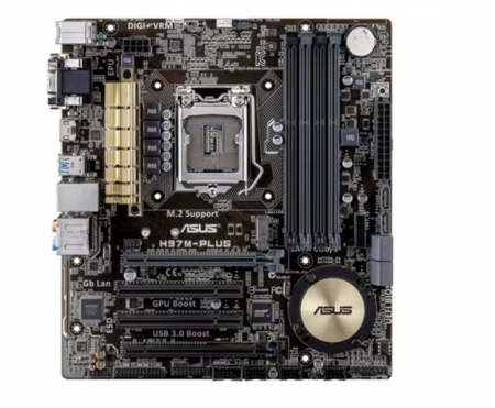 Placa de baza ASUS H97M-PLUS, Socket 1150 Componente PC - Placa de baza ASUS H97M-PLUS, Socket 1150