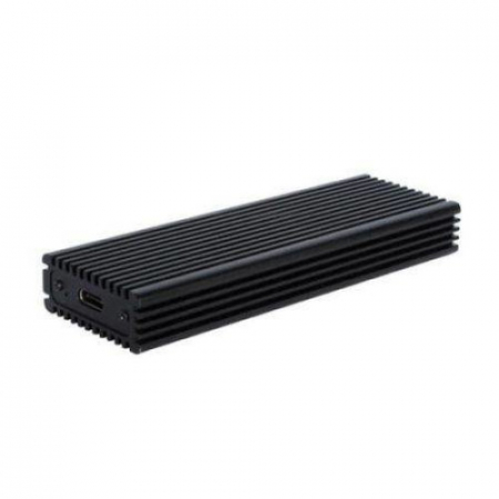 Rack Hard-disk - Rack extern M.2 NVMe M Key SSD la USB-A 2.0 & USB-C RaidSonic ICY BOX, negru, carcasa aluminiu